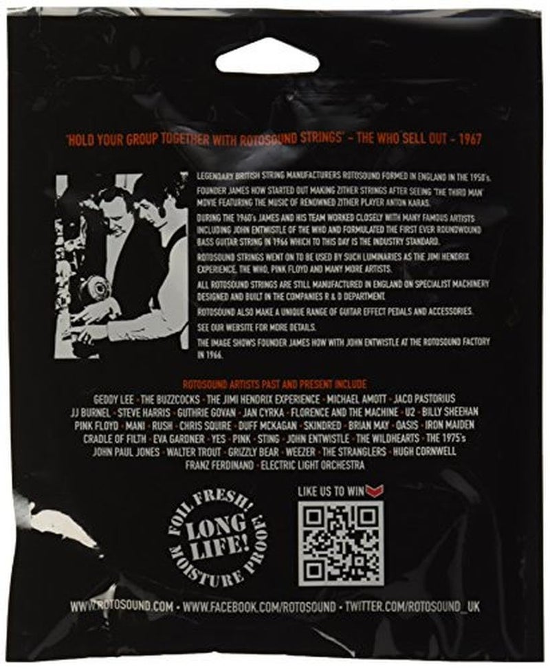 Rotosound RS66LN Nickel Bass Guitar Strings (45 65 80 100) - Image 2
